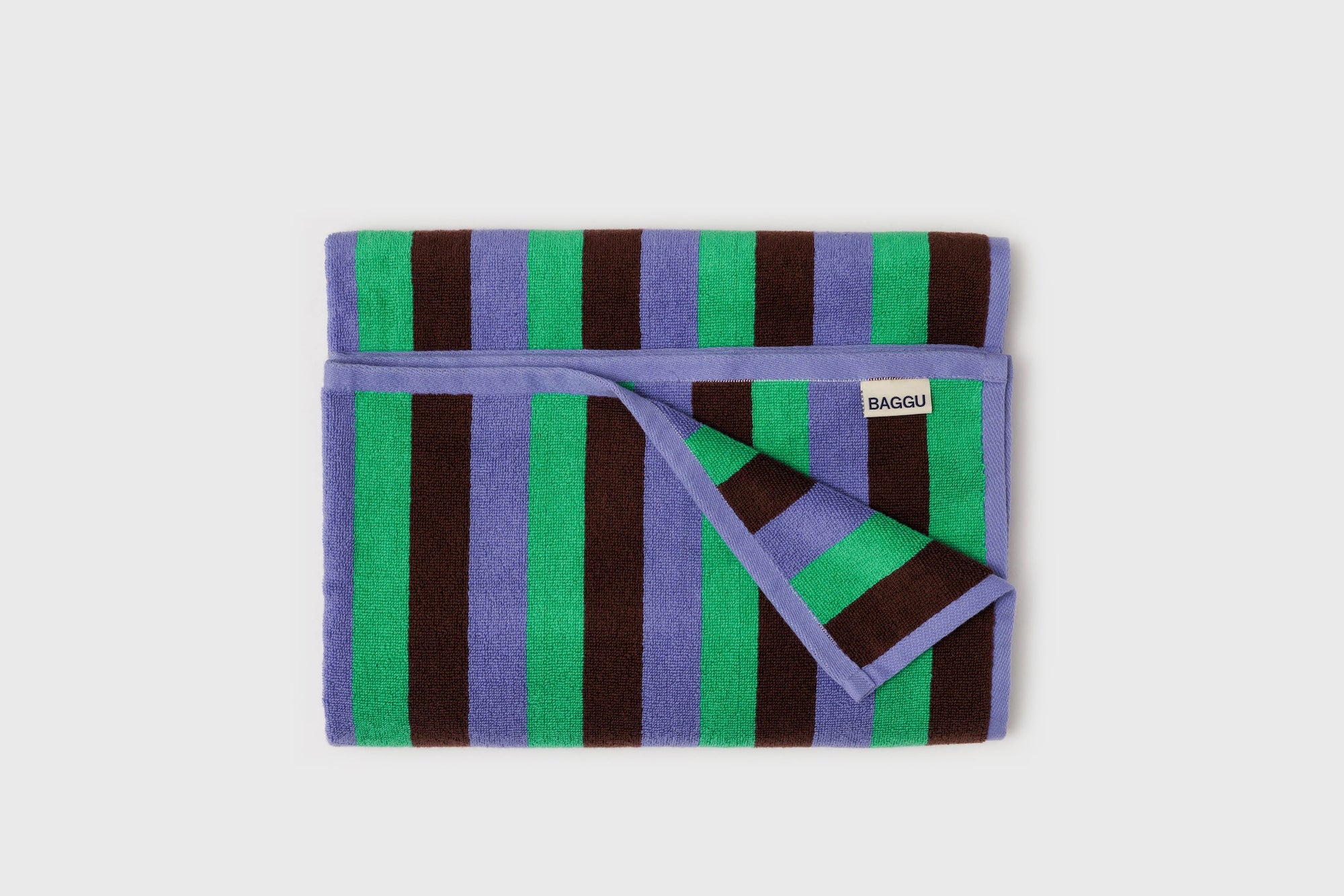 Purple striped bath sale towels