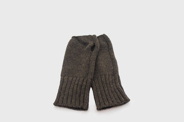 Lambswool Fingerless Mittens [Khaki] Hats, Scarves & Gloves [Accessories] Highland 2000    Deadstock General Store, Manchester