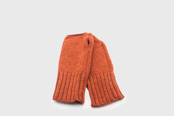 Lambswool Fingerless Mittens [Orange] Hats, Scarves & Gloves [Accessories] Highland 2000    Deadstock General Store, Manchester