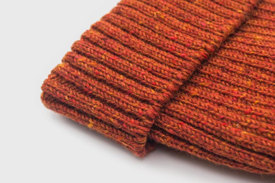 Lambswool Watch Cap [Orange] Hats, Scarves & Gloves [Accessories] Highland 2000    Deadstock General Store, Manchester