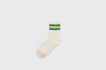 3-Stripe Hemp Socks [Green/Yellow] Socks & Slippers [Accessories] Mauna Kea    Deadstock General Store, Manchester