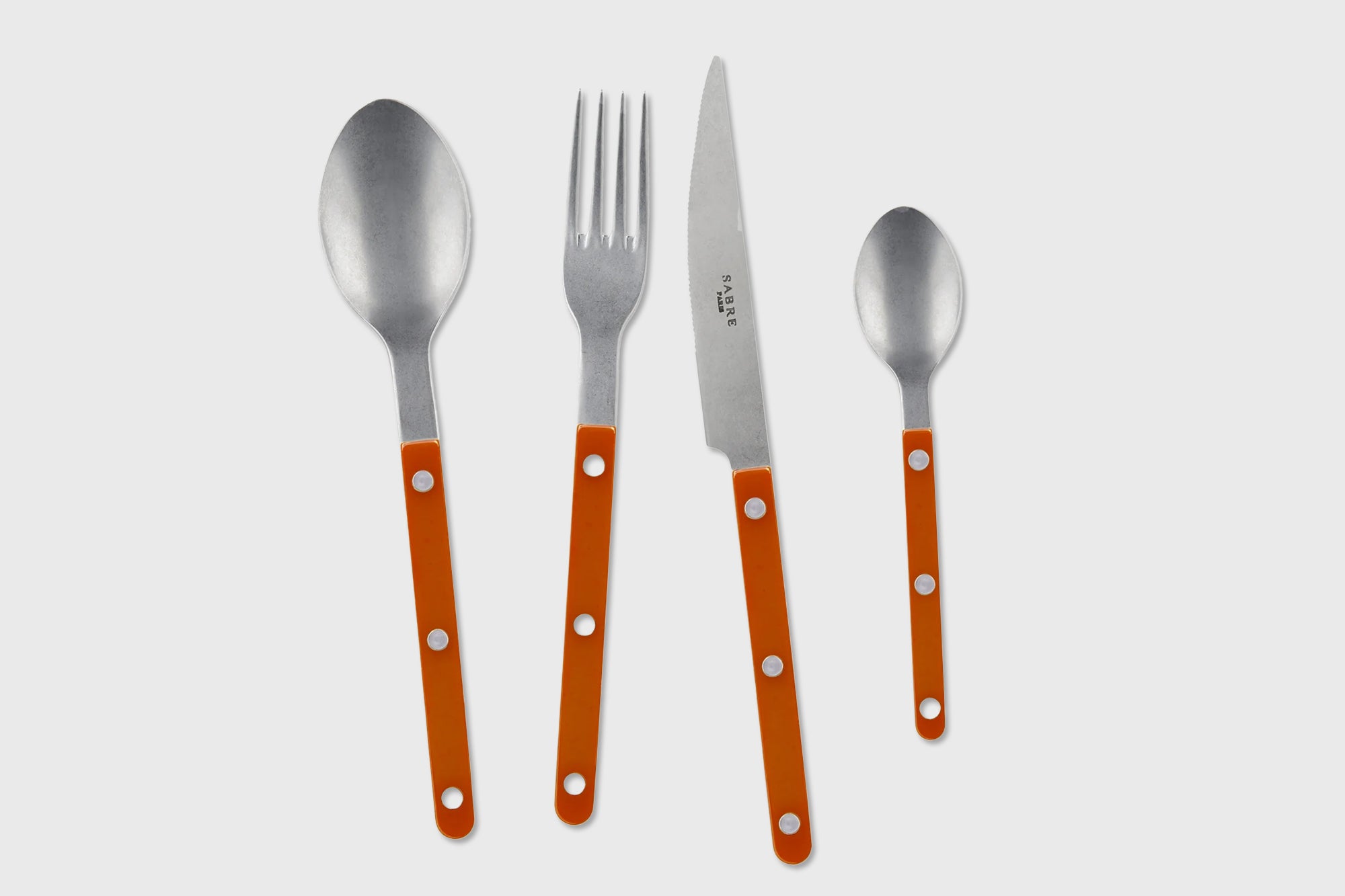 Sabre Paris - Bistrot Vintage Cutlery 4 Piece Set Orange - BindleStore.