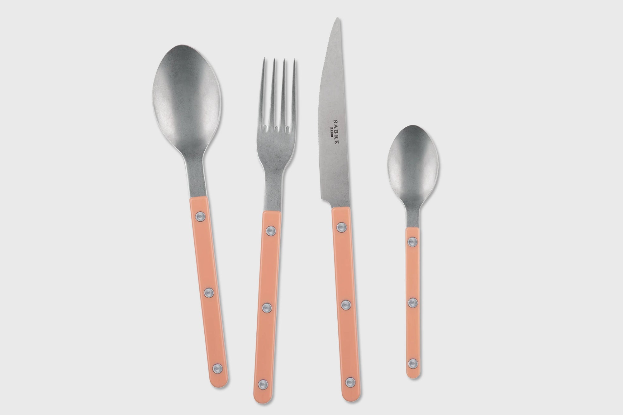 Sabre Paris - Bistrot Vintage Cutlery 4 Piece Set Pink - BindleStore.