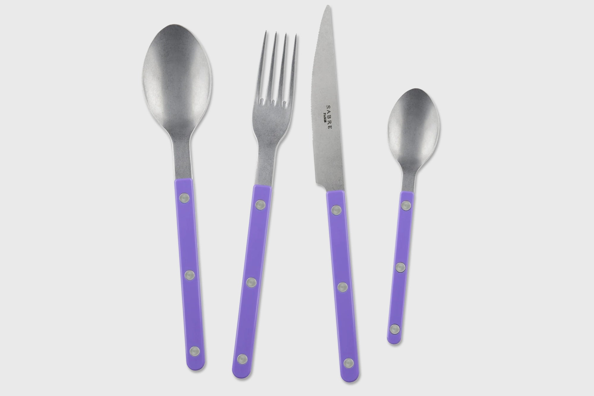 Sabre Paris - Bistrot Vintage Cutlery 24 Piece Set Mauve - BindleStore.