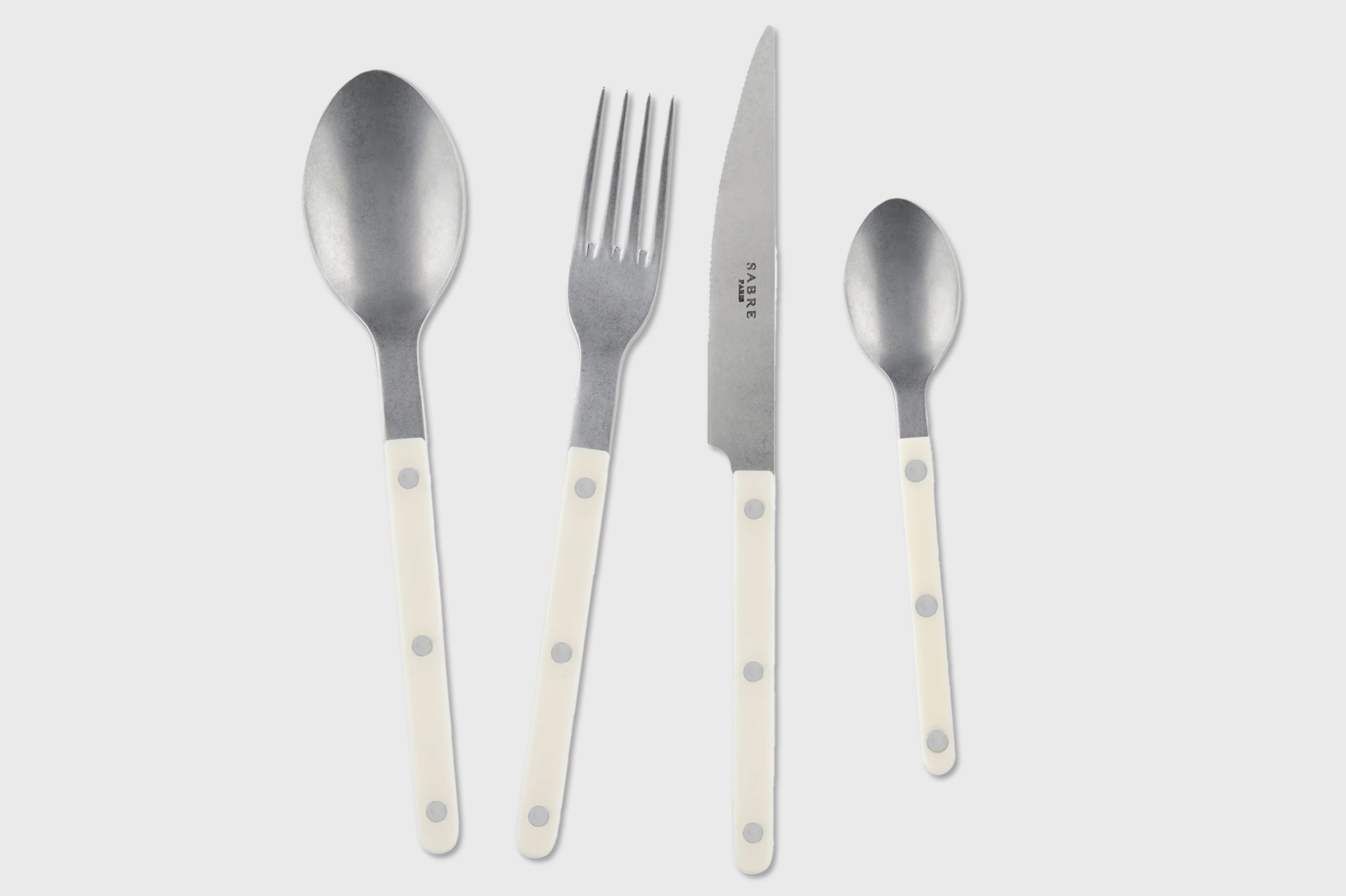 Sabre Paris - Bistrot Vintage Cutlery 4 Piece Set Ivory - BindleStore.