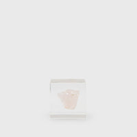 Usagi no Nedoko Sola Cube – Japanese Resin Paperweight – Rose Quartz – BindleStore. (Deadstock General Store, Manchester)