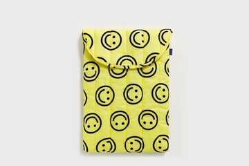 16" Puffy Laptop Sleeve [Yellow Happy] Bags & Wallets [Accessories] BAGGU    Deadstock General Store, Manchester