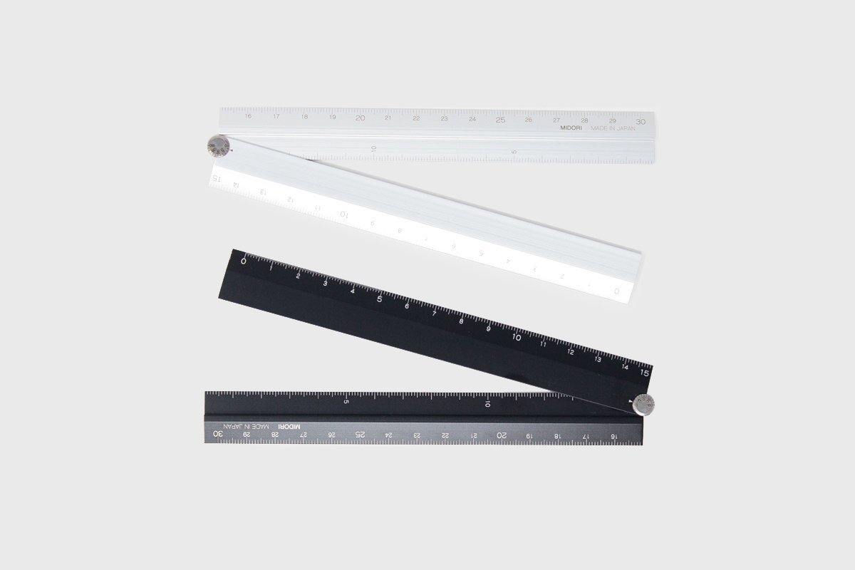 Folding Aluminium Ruler  Midori – BindleStore.