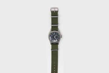 U.S. 1960s Pattern Automatic Watch [Steel / Olive] Watches & Clocks [Accessories] M.W.C.    Deadstock General Store, Manchester