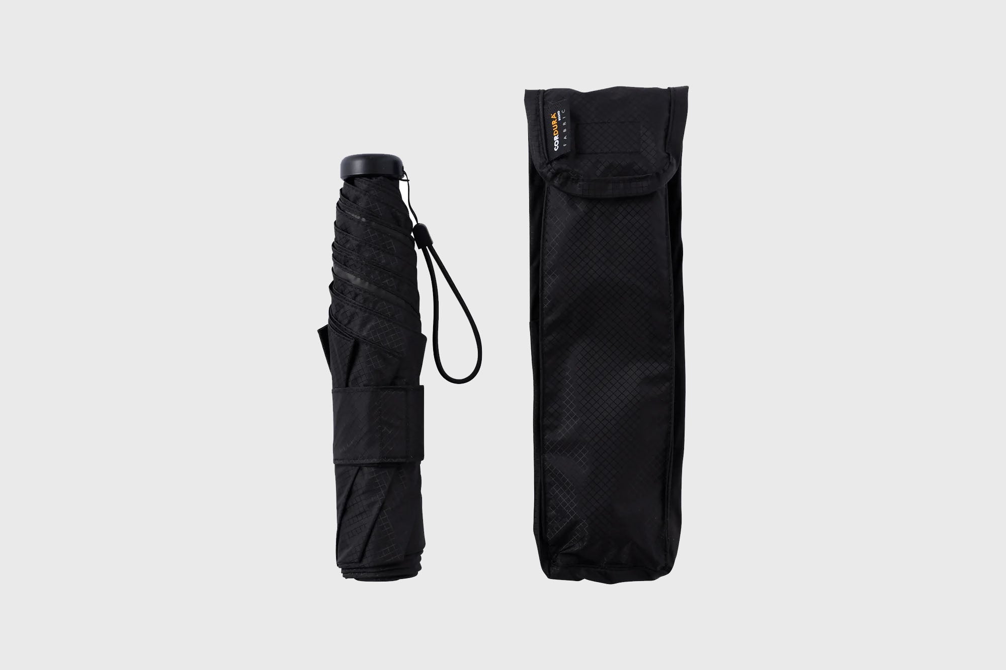 Amvel - Cordura® Lightweight Folding Umbrella [Black] - BindleStore.
