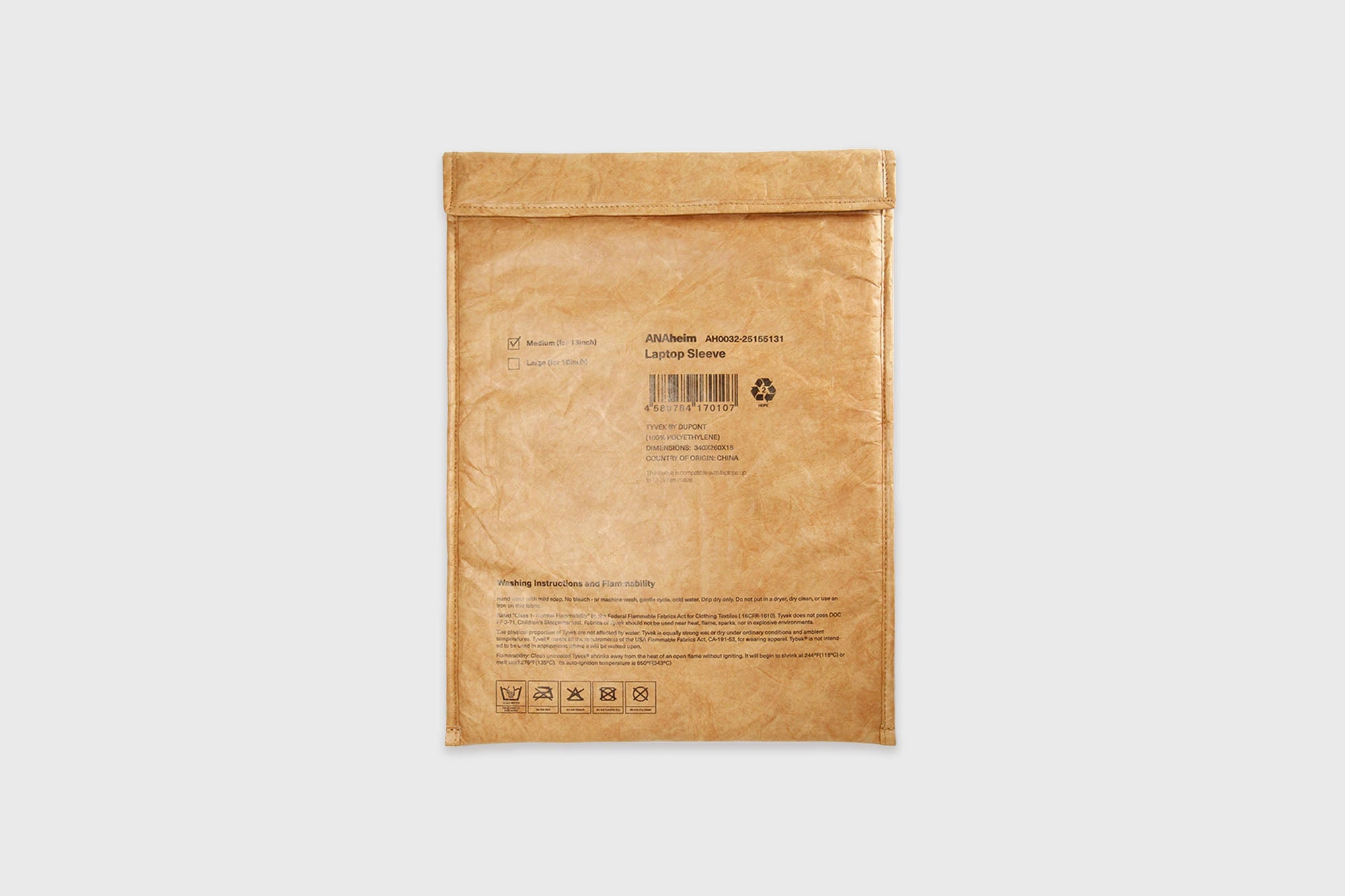ANAheim - 13" TYVEK® Laptop Sleeve [Craft] - BindleStore.