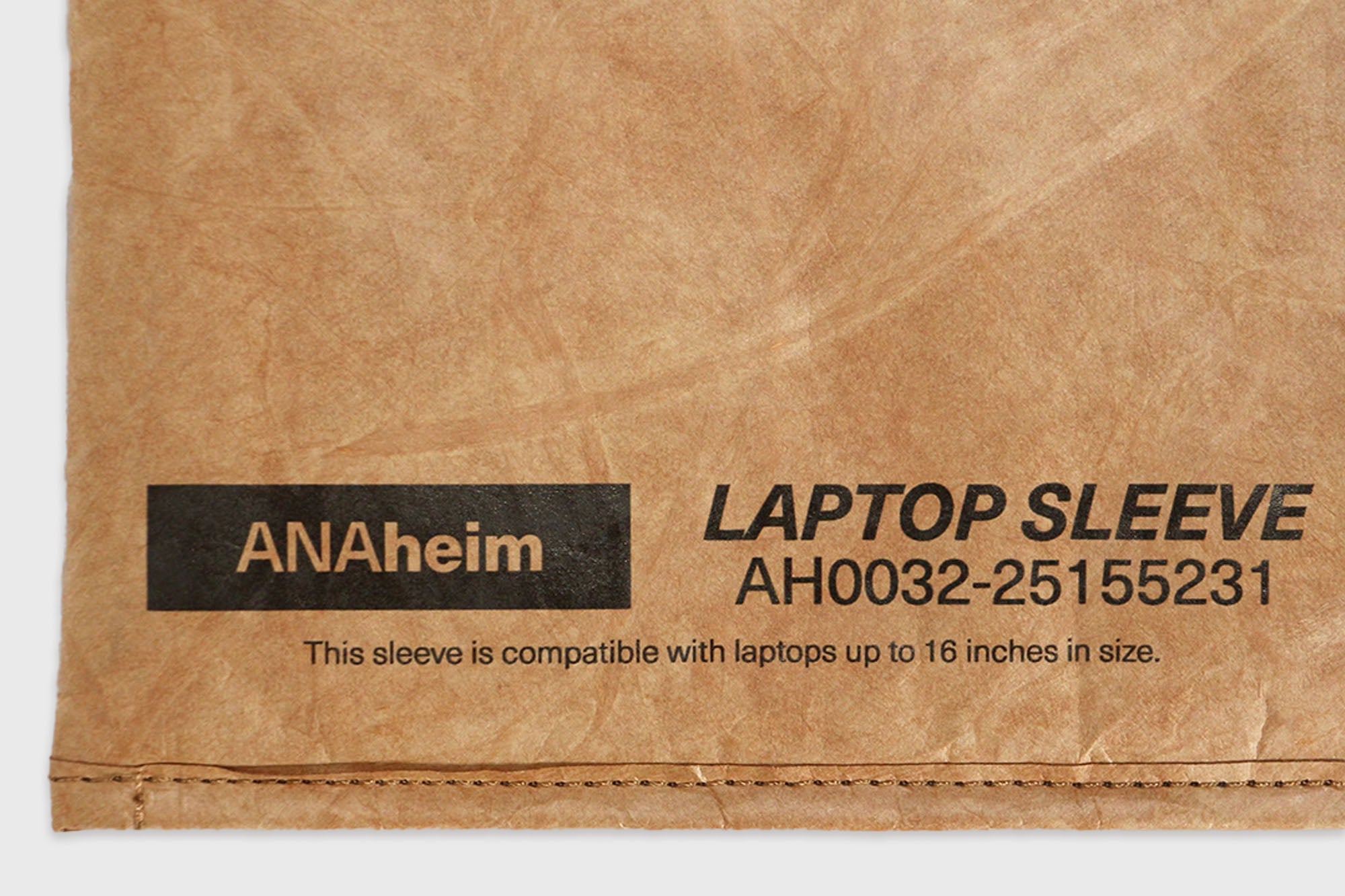 ANAheim - 16" TYVEK® Laptop Sleeve [Craft] - BindleStore.