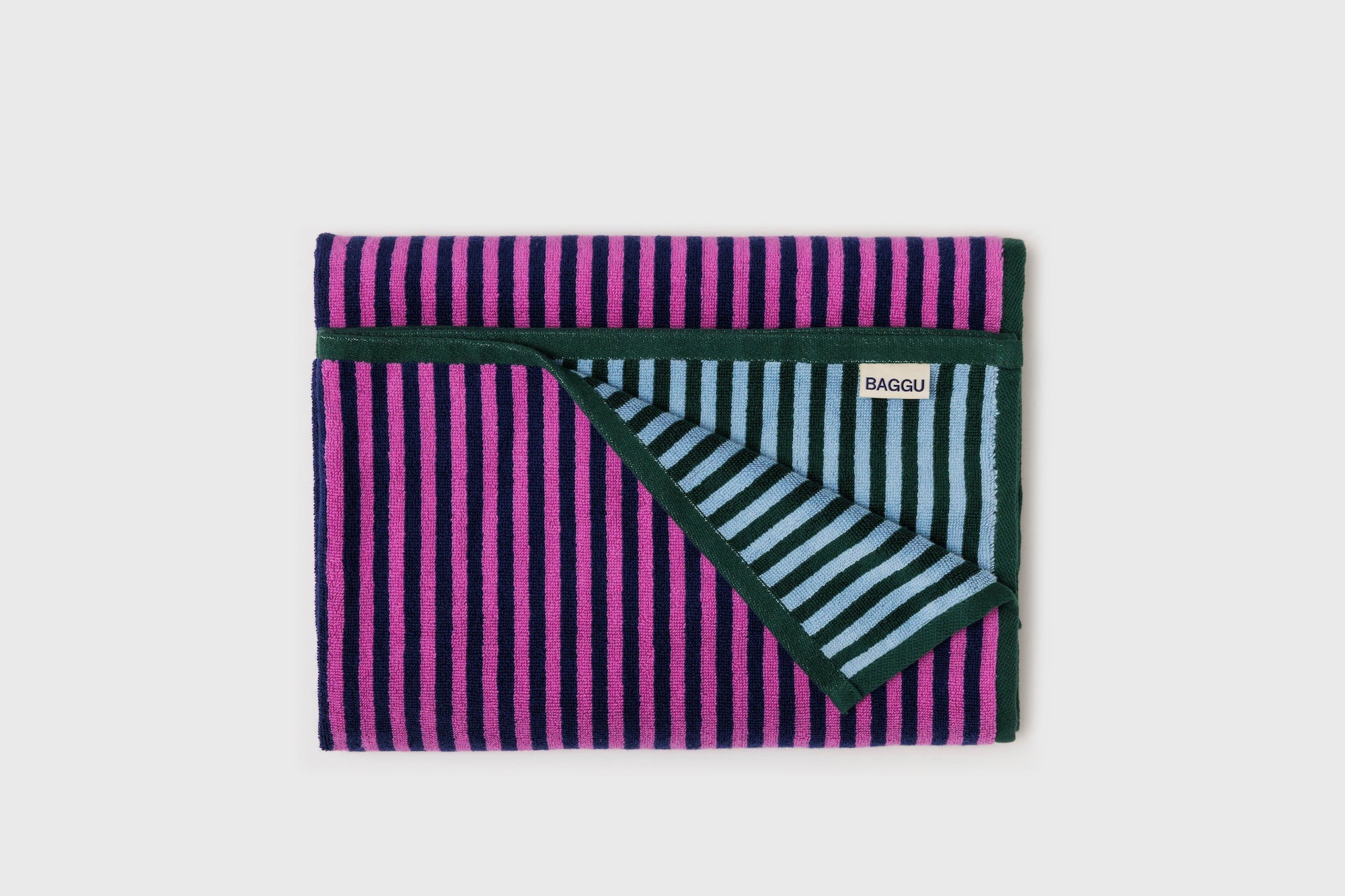 Bath Towel [Pink Green Candy Stripe] Bathroom Accessories [Beauty & Grooming] BAGGU    Deadstock General Store, Manchester