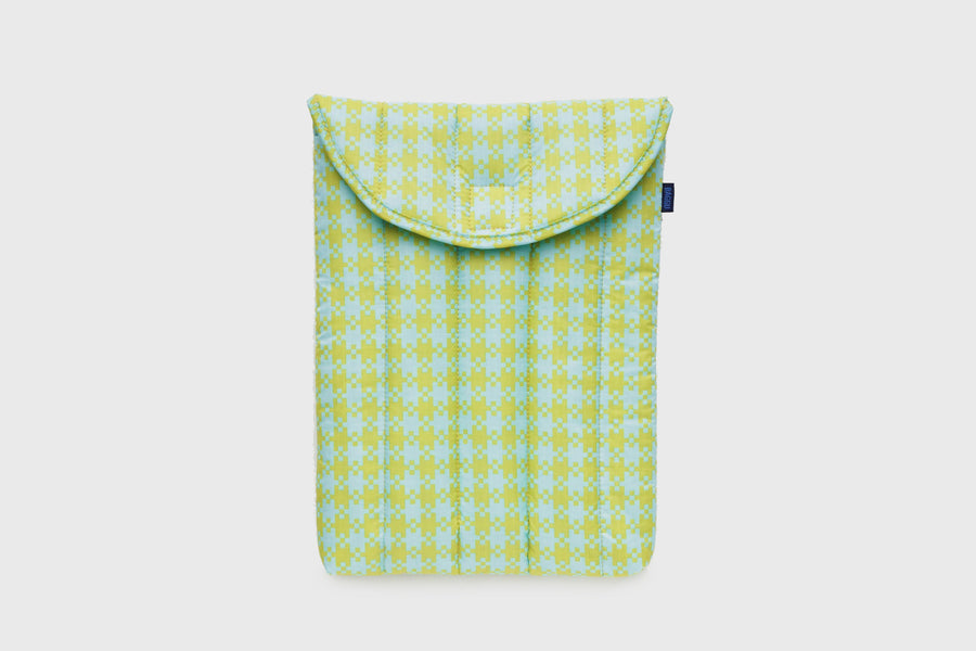 BAGGU Puffy Sleeve for 13 or 14 inch laptops – Mint Pixel Gingham – BindleStore. (Deadstock General Store, Manchester)