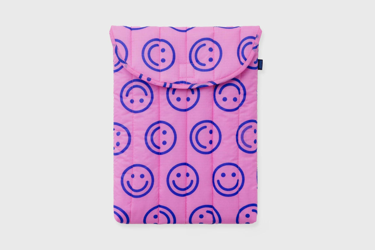 16" Puffy Laptop Sleeve [Pop Pink Happy]