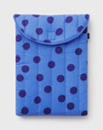 16" Puffy Laptop Sleeve [Blue Polka Dot]