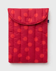 16" Puffy Laptop Sleeve [Red Polka Dot]