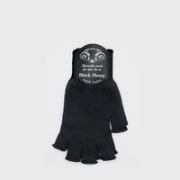 Fingerless Wool Gloves Hats, Scarves & Gloves [Accessories] Black Sheep Jet Black   Deadstock General Store, Manchester