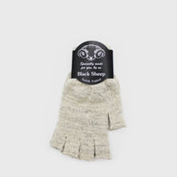 Fingerless Wool Gloves Hats, Scarves & Gloves [Accessories] Black Sheep Light Grey   Deadstock General Store, Manchester