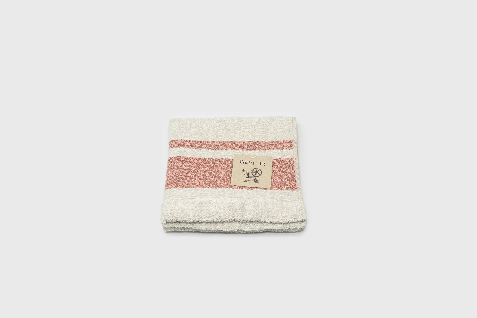 Heather Slub Gauze Pile Imabari Towel [Red]
