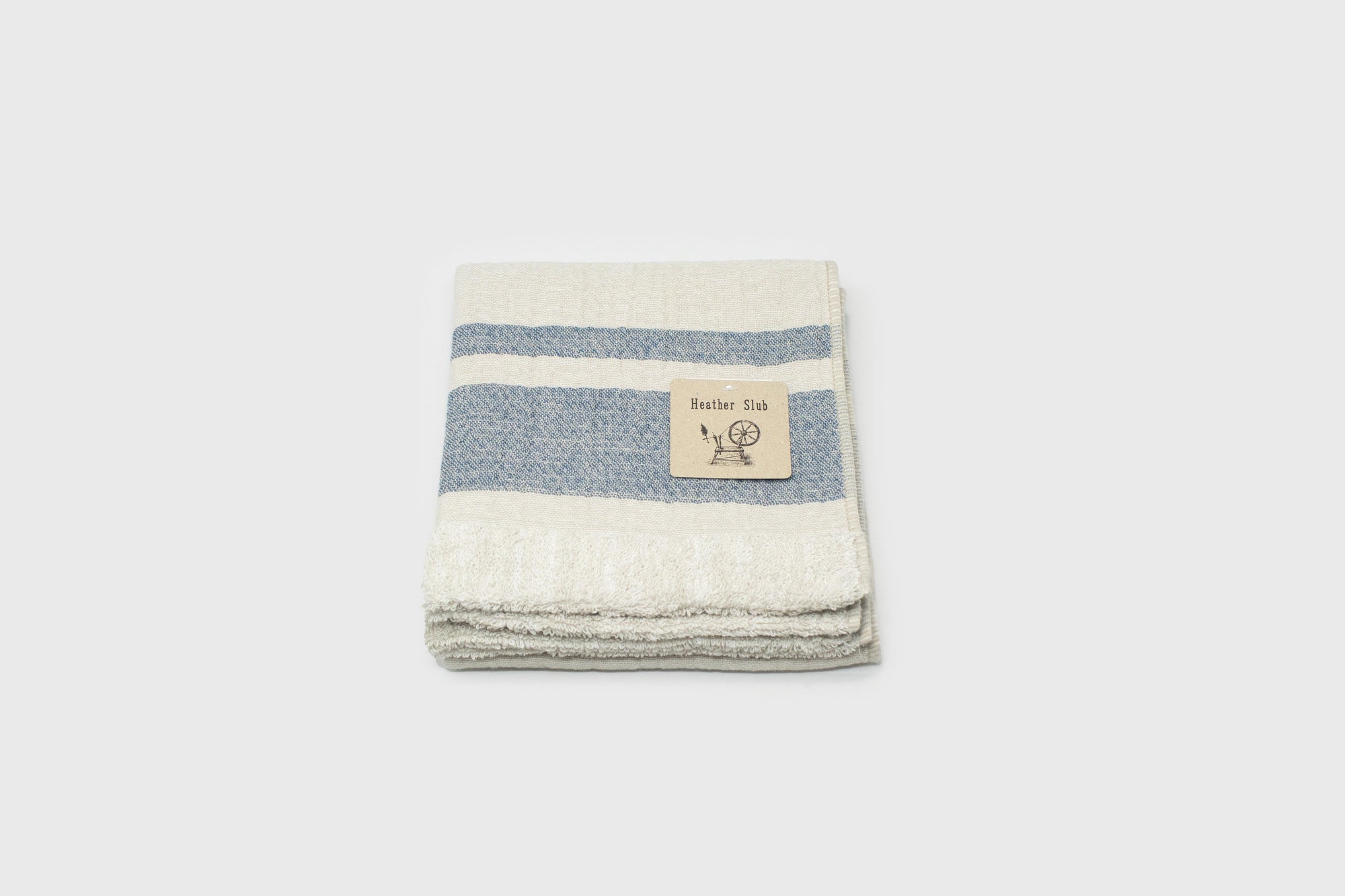 Heather Slub Gauze Pile Imabari Towel [Blue]
