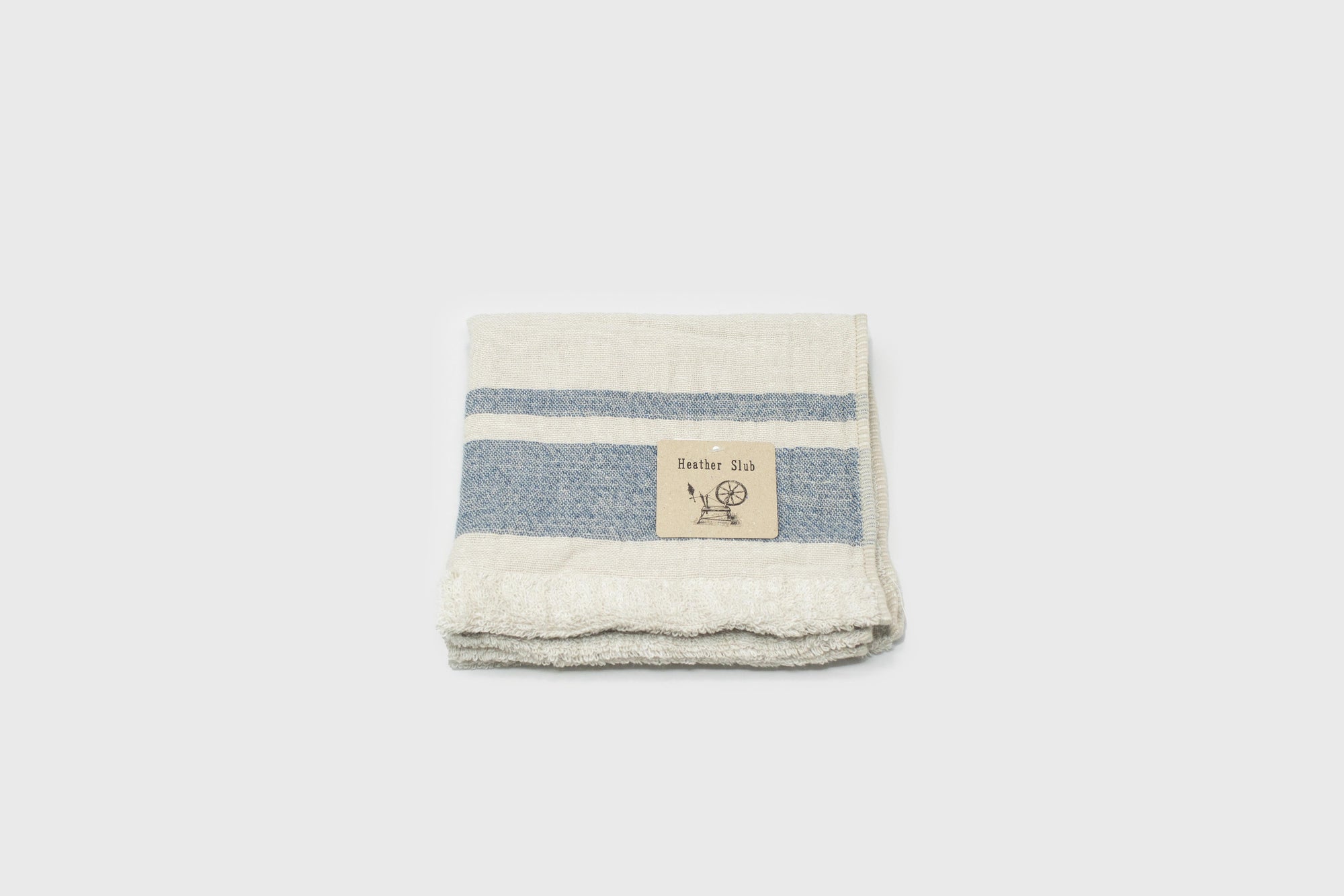Heather Slub Gauze Pile Imabari Towel [Blue]