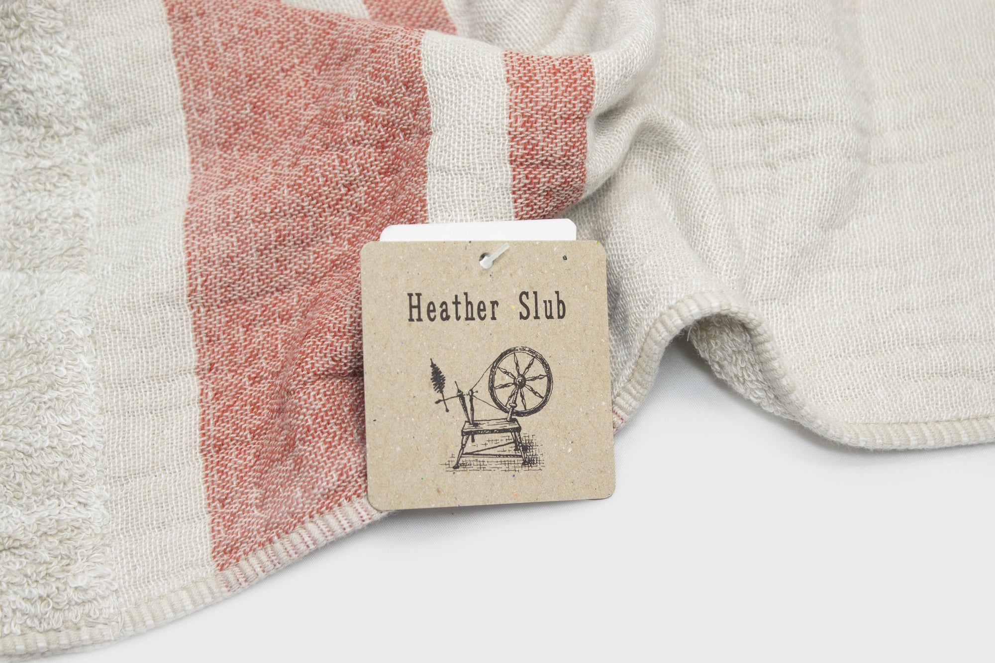 Heather Slub Gauze Pile Imabari Towel [Red]