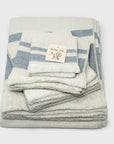 Heather Slub Gauze Pile Imabari Towel [Blue]
