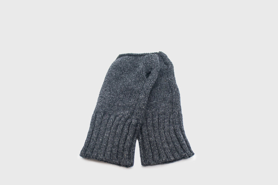 Lambswool Fingerless Mittens [Charcoal]