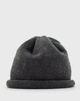 Merino Wool Roll Up Cap [Charcoal]