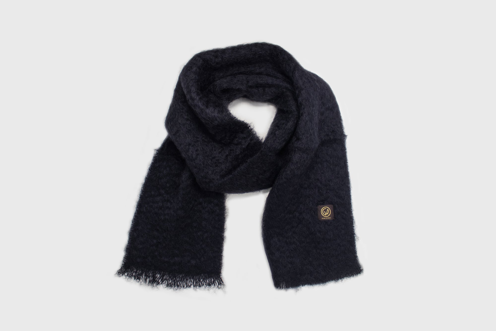 Mohair Plain Scarf [Black] Hats, Scarves & Gloves [Accessories] Mantas Ezcaray    Deadstock General Store, Manchester