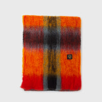 Mohair Tartan Scarf [Orange] Hats, Scarves & Gloves [Accessories] Mantas Ezcaray    Deadstock General Store, Manchester
