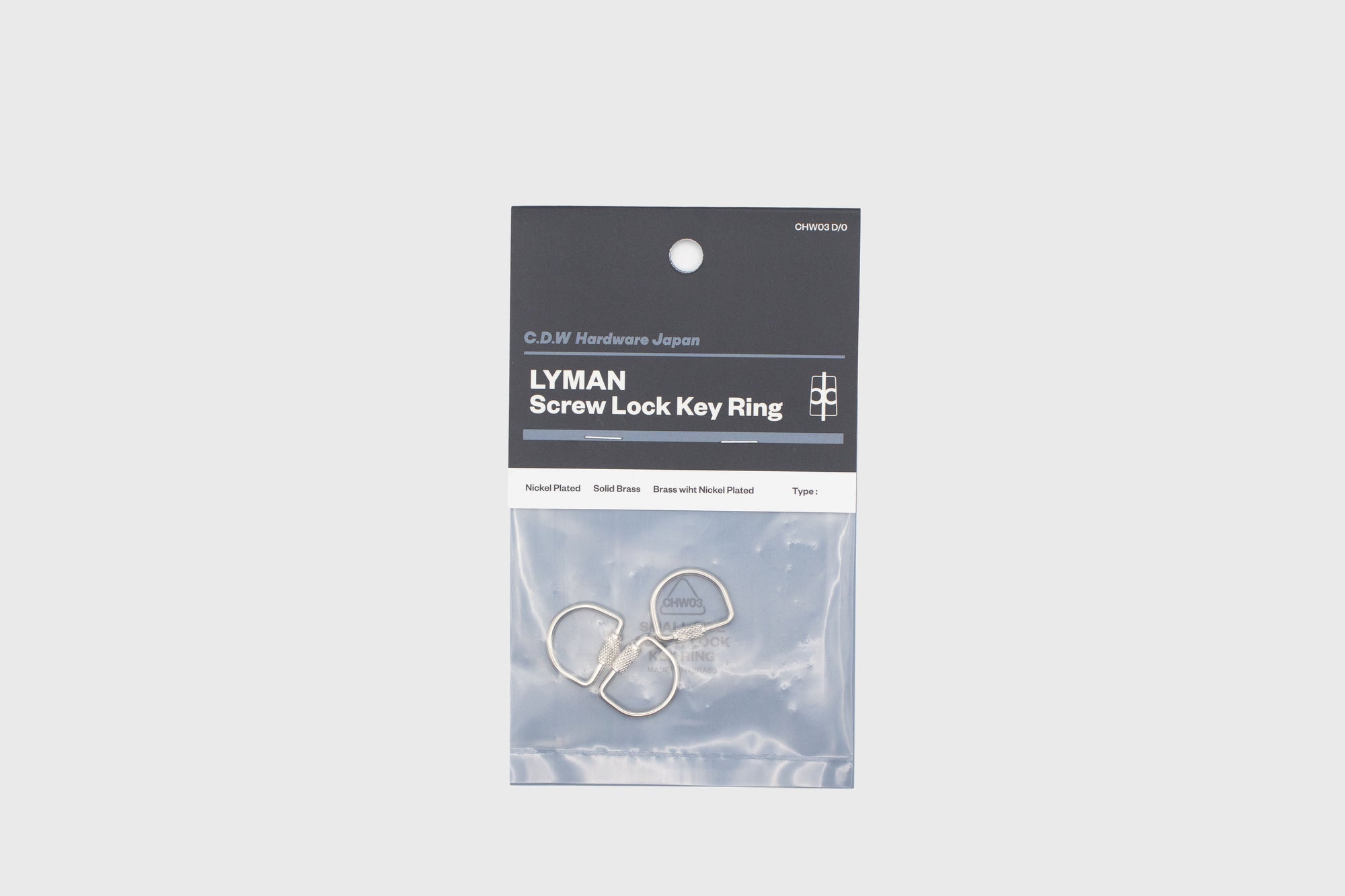 CANDY DESIGN &amp; WORKS - Lyman Nickel Keyring [Set of 3] - BindleStore.