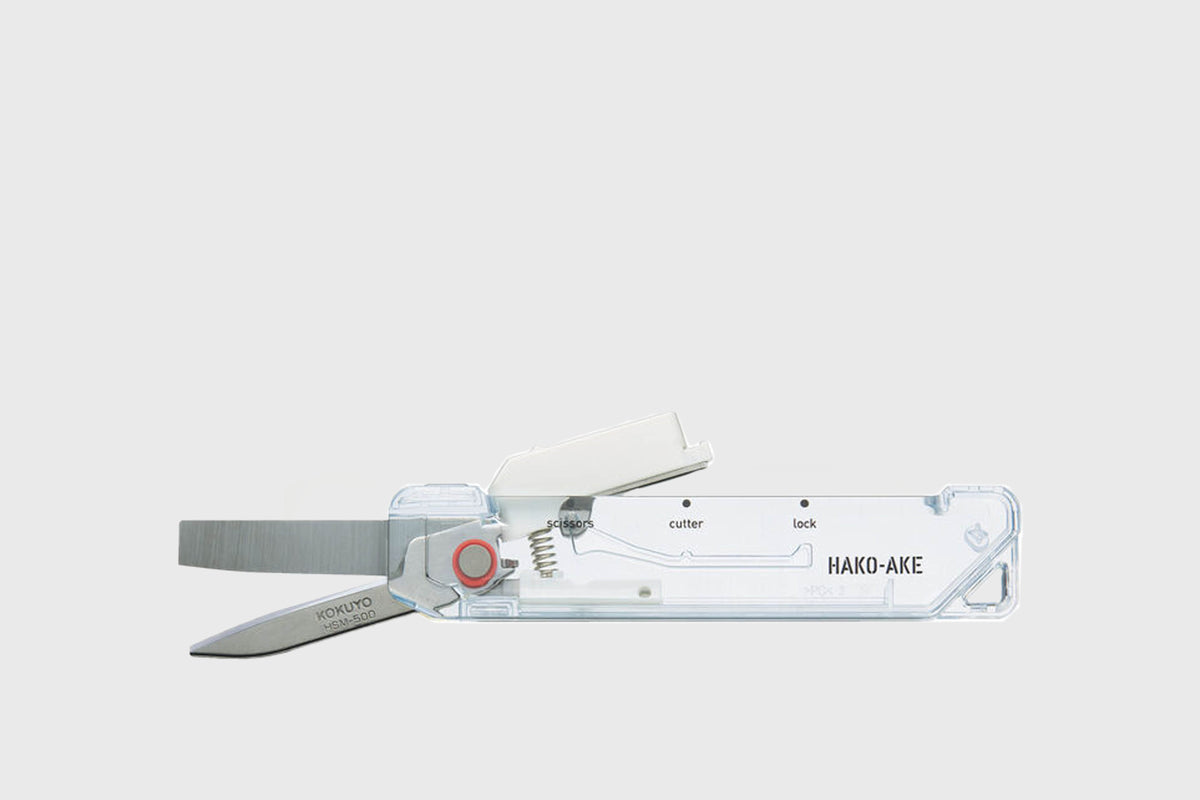 HAKO-AKE 2 Way Portable Scissors [White]