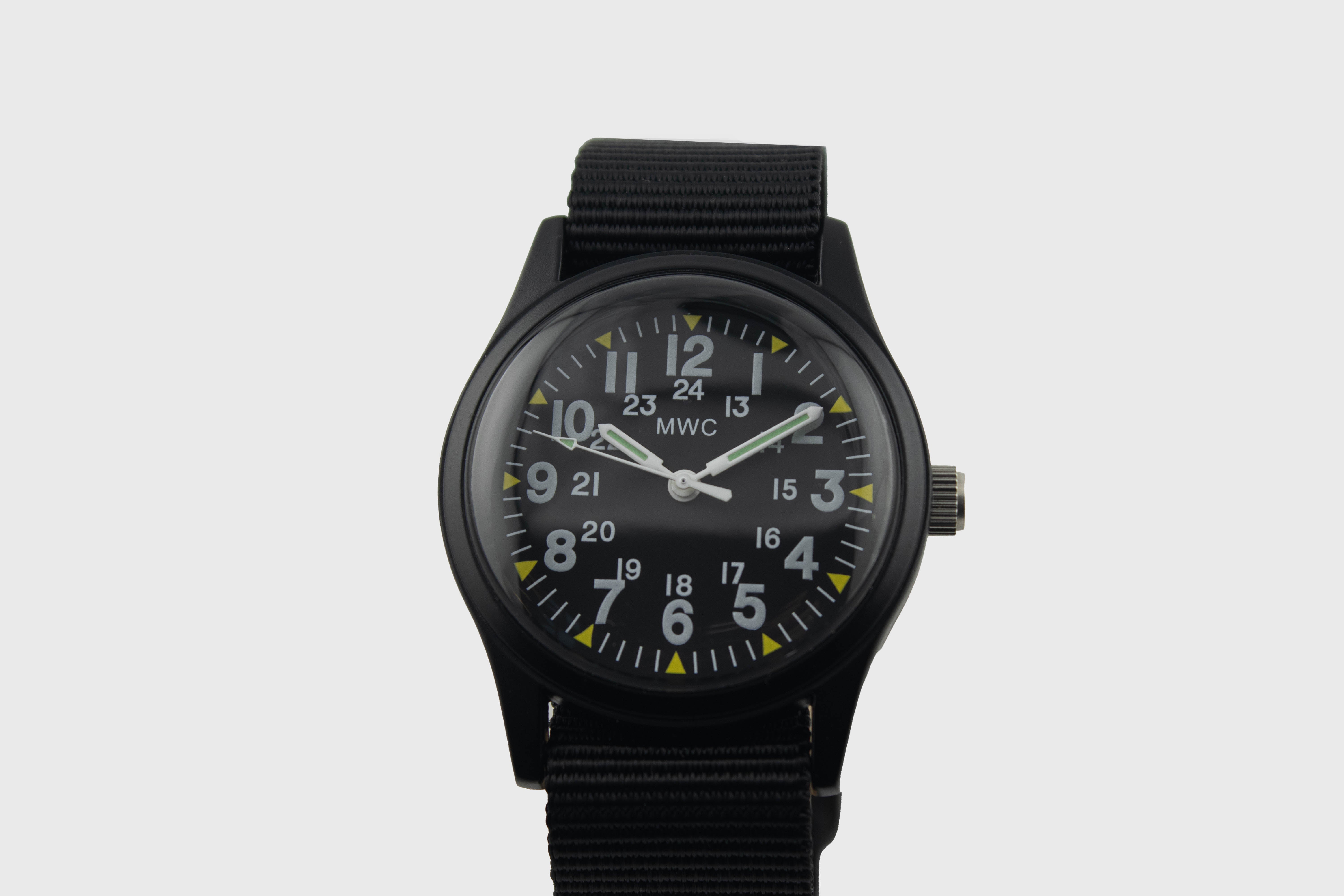 Black U.S. 1970s Pattern Service Watch | M.W.C.