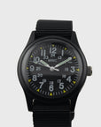 M.W.C. - U.S. 1970s Pattern Service Watch [Black/Black] - BindleStore.