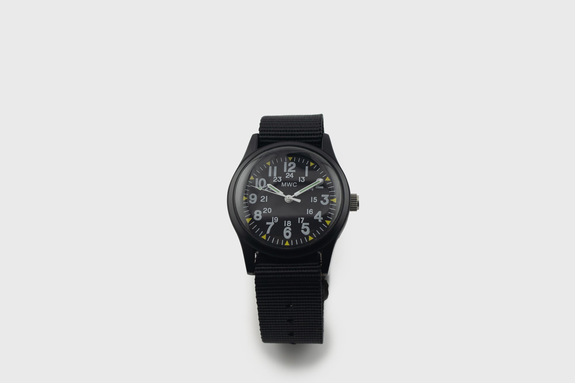 M.W.C. - U.S. 1970s Pattern Service Watch [Black/Black] - BindleStore.