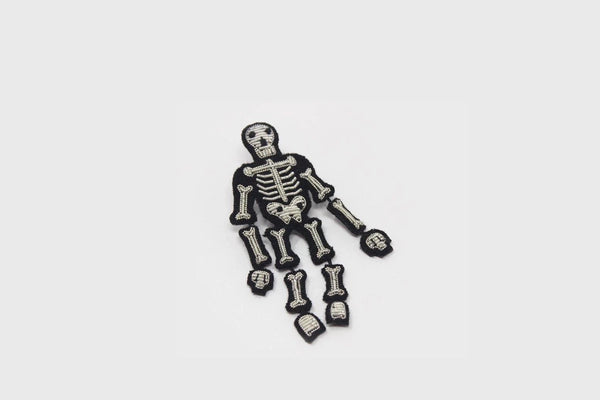 【Macon＆Lesquoy】ブローチ Silver Skeleton Macon-Lesquoy-Emroidered-