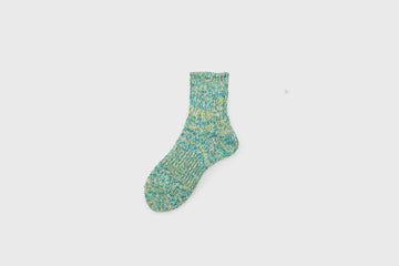 6-Colour Heather Twister Socks [Green] Socks & Slippers [Accessories] Mauna Kea    Deadstock General Store, Manchester