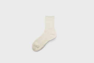 Organic Low Gauge Socks [White] Socks & Slippers [Accessories] Mauna Kea    Deadstock General Store, Manchester