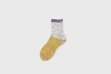 Ripple 2-Side Socks [Yellow] Socks & Slippers [Accessories] Mauna Kea    Deadstock General Store, Manchester