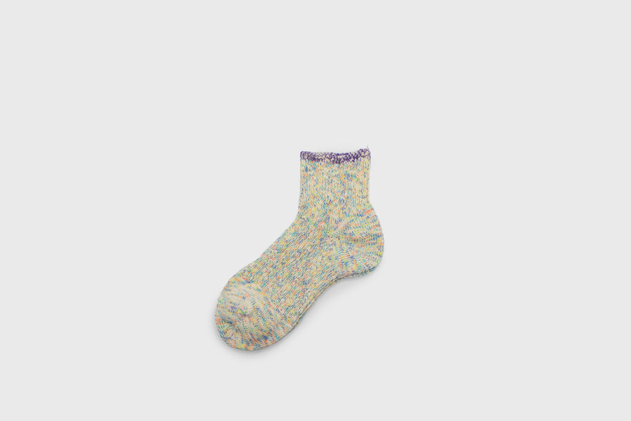 Mauna Kea Japanese Socks – Ankle Length Hemp Blend – Purple Stitch – BindleStore. (Deadstock General Store, Manchester)