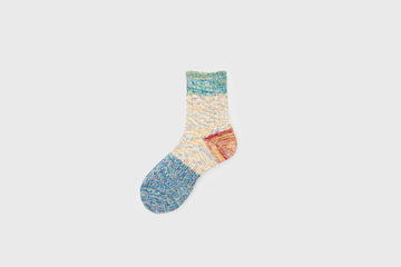 Twister Heather 3-Side Socks [Blue] Socks & Slippers [Accessories] Mauna Kea    Deadstock General Store, Manchester