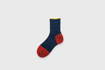 Mauna Kea Japanese Socks – Navy Blue Wool Switch Pattern – BindleStore. (Deadstock General Store, Manchester)