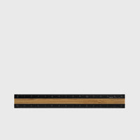 Aluminium Ruler [Black/Bamboo]