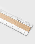 Aluminium Ruler [Silver/Beech] Stationery [Office & Stationery] Midori    Deadstock General Store, Manchester