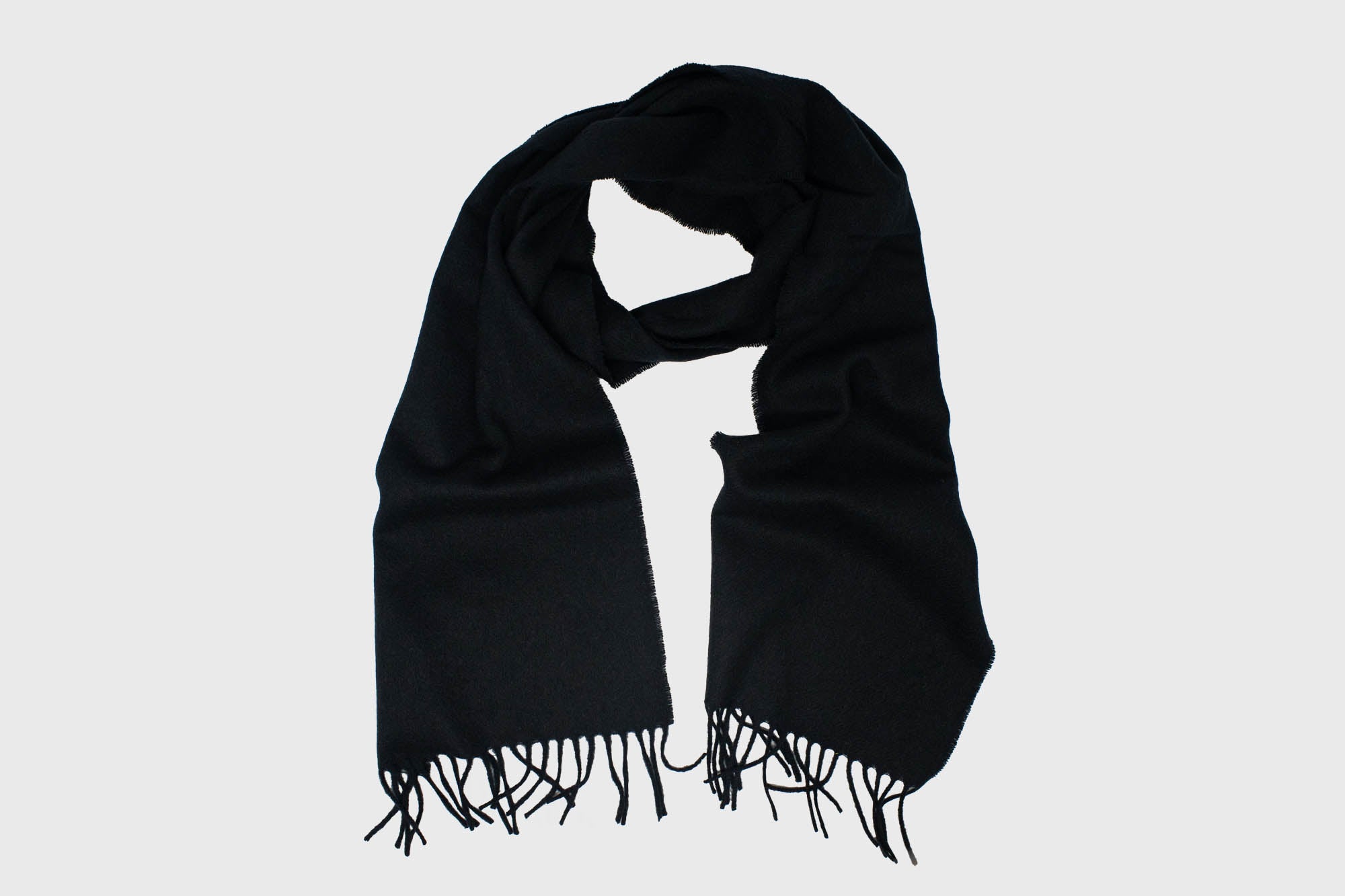 Abraham Moon - Merino Lambswool Scarf [Black] - BindleStore.
