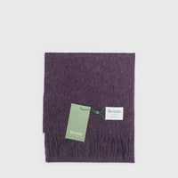 Abraham Moon Lambswool Merino Scarf – Heather Purple – Folded – BindleStore. (Deadstock General Store, Manchester)