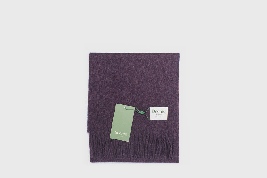Abraham Moon Lambswool Merino Scarf – Heather Purple – Folded – BindleStore. (Deadstock General Store, Manchester)