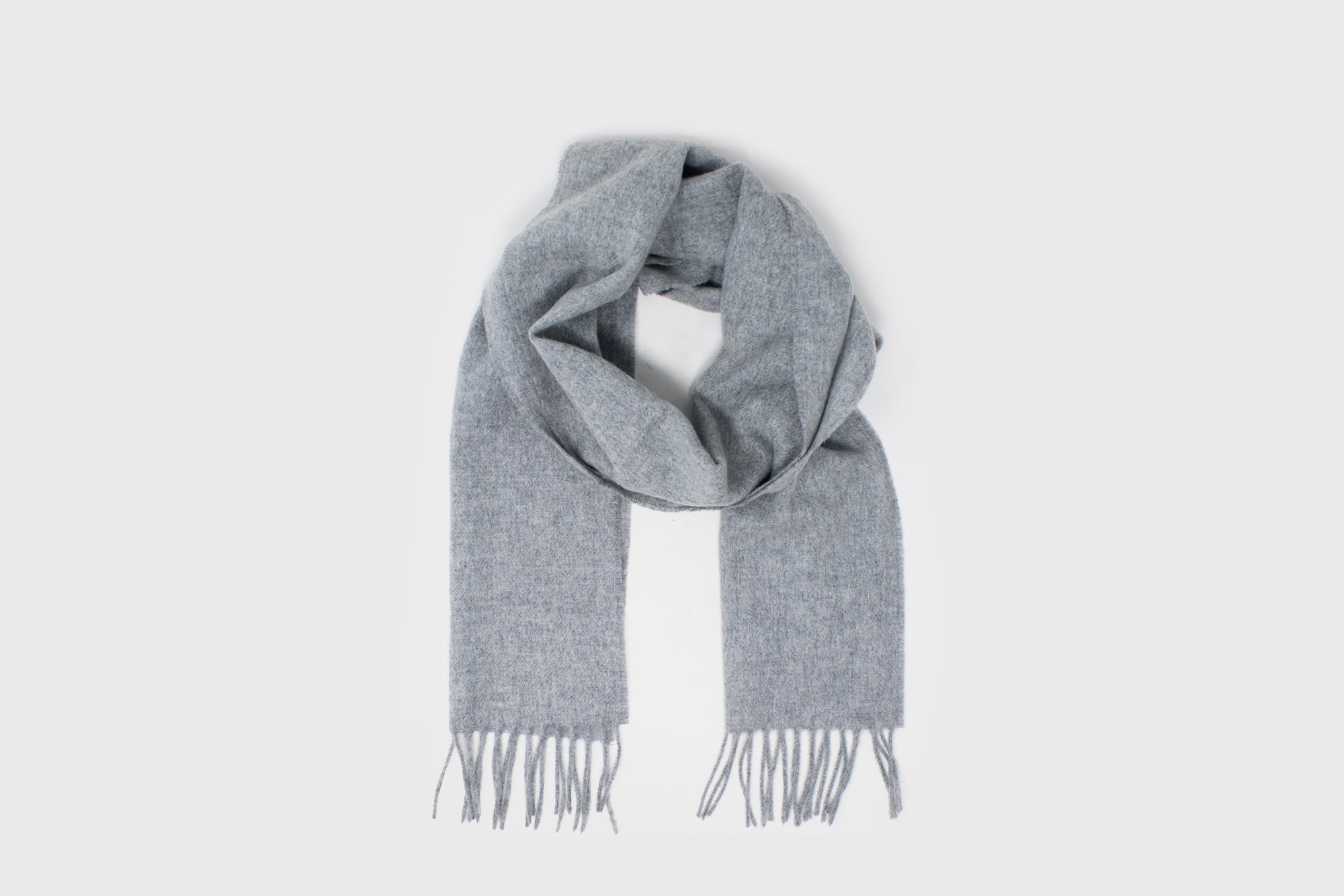 Merino Lambswool Scarf [Light Grey] Hats, Scarves &amp; Gloves [Accessories] Abraham Moon    Deadstock General Store, Manchester